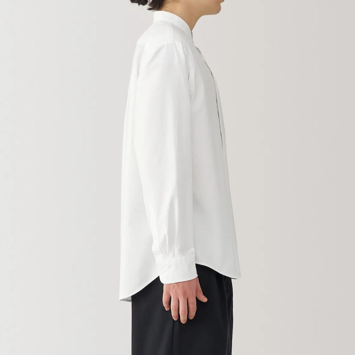 New Muji Camisa estilo Oxford cuello Mao