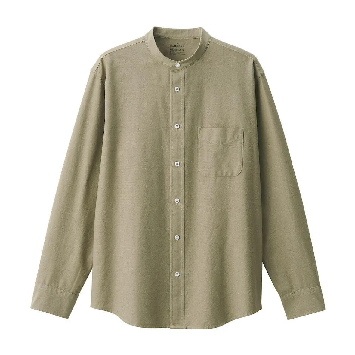 New Muji Camisa estilo Oxford cuello Mao