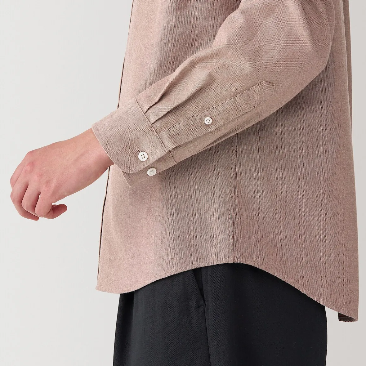 New Muji Camisa estilo Oxford cuello Mao