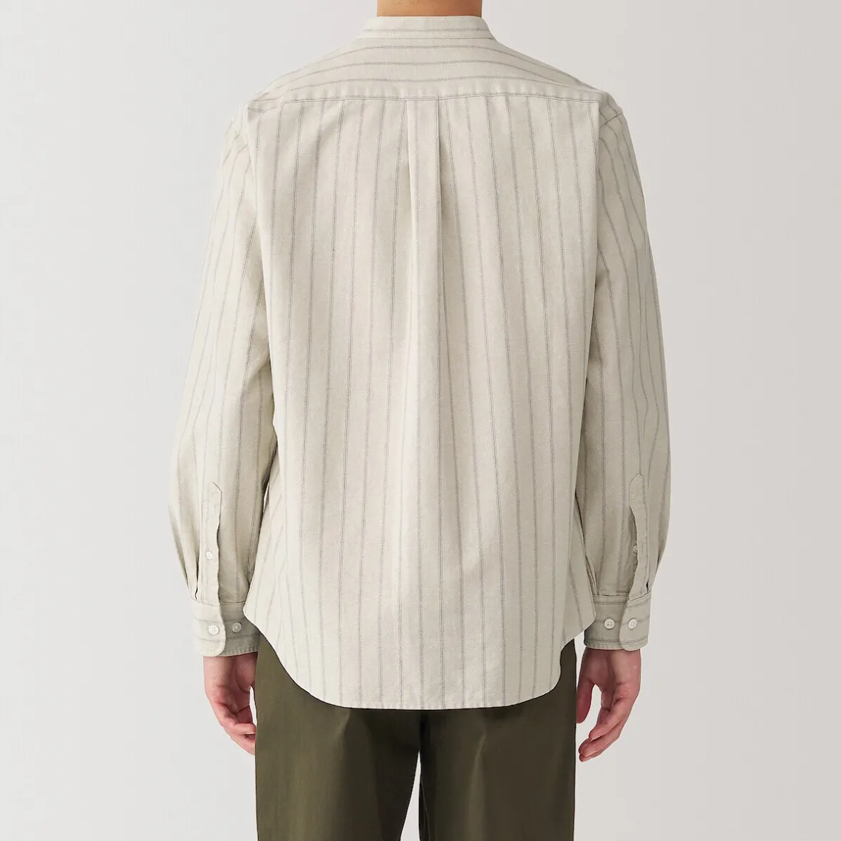 New Muji Camisa estilo Oxford cuello Mao