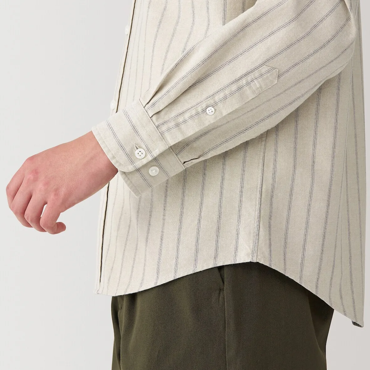 New Muji Camisa estilo Oxford cuello Mao