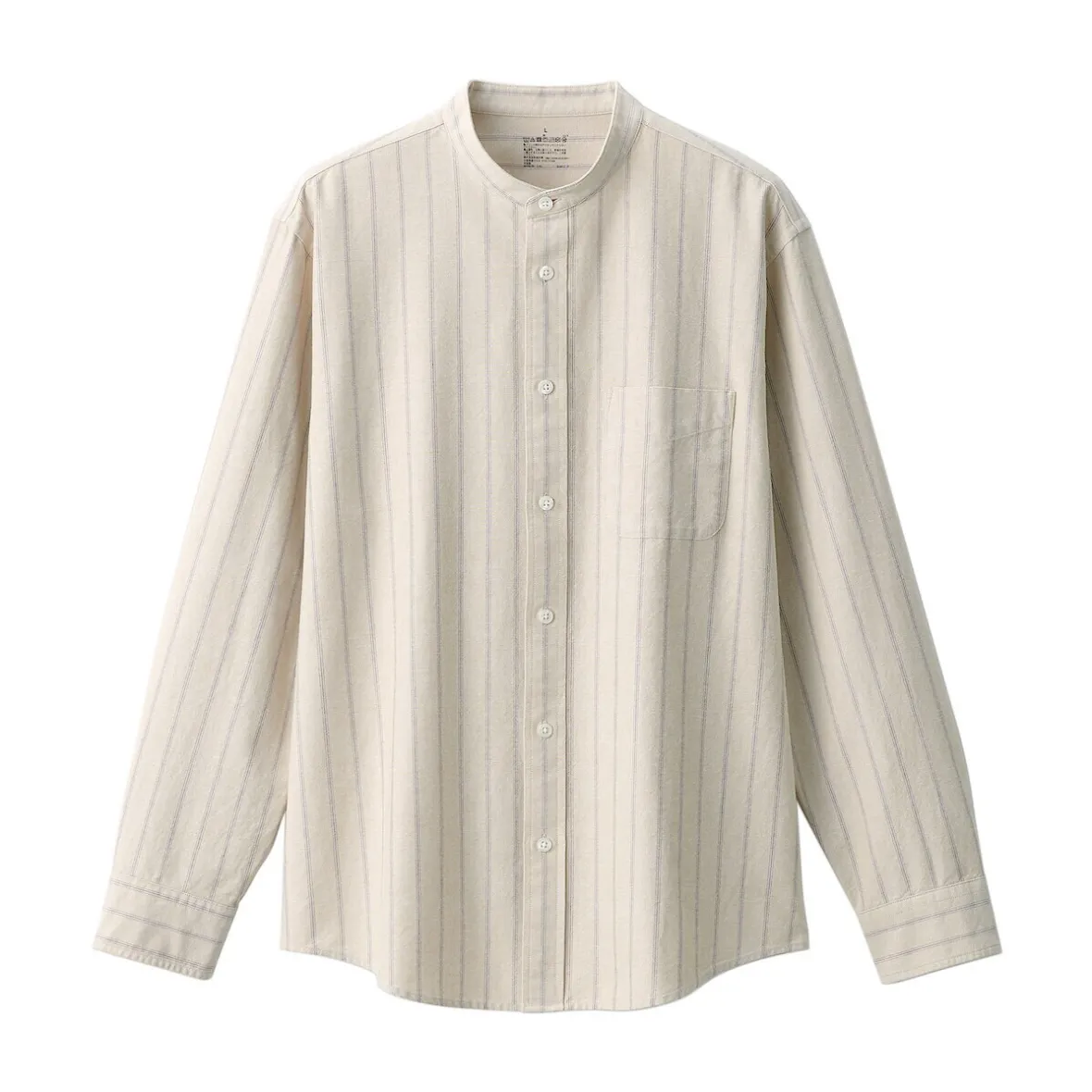 New Muji Camisa estilo Oxford cuello Mao