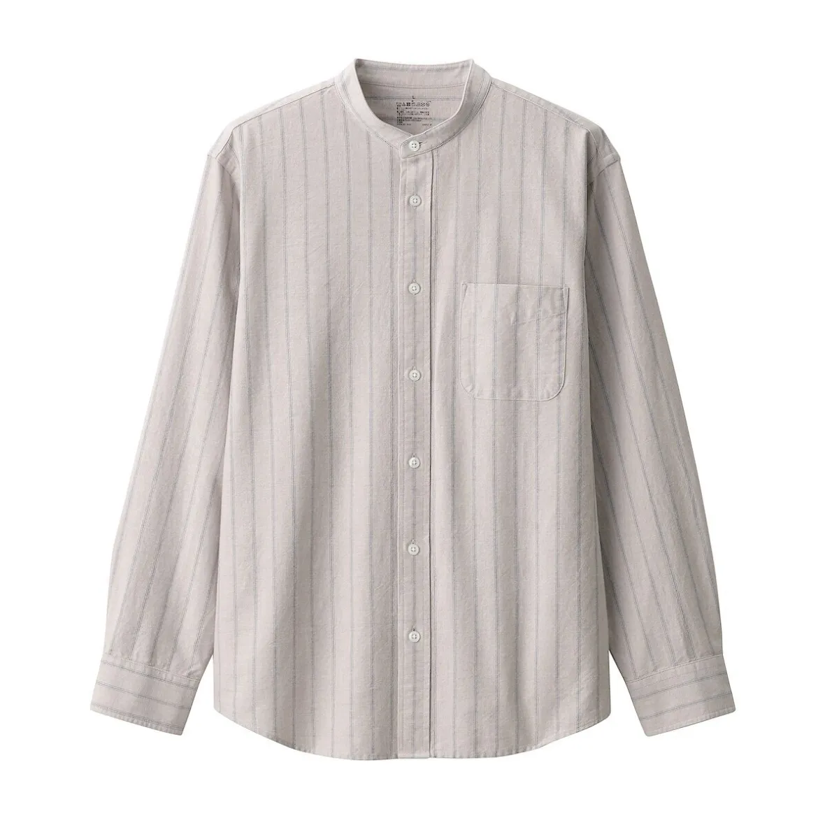 New Muji Camisa estilo Oxford cuello Mao