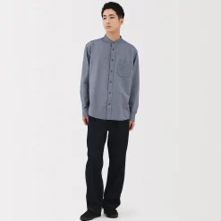 Discount Muji Camisa estilo Oxford cuello Mao para hombr
