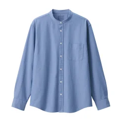 Clearance Muji Camisa estilo Oxford cuello Mao para hombre