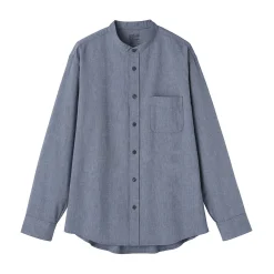 Clearance Muji Camisa estilo Oxford cuello Mao para hombre