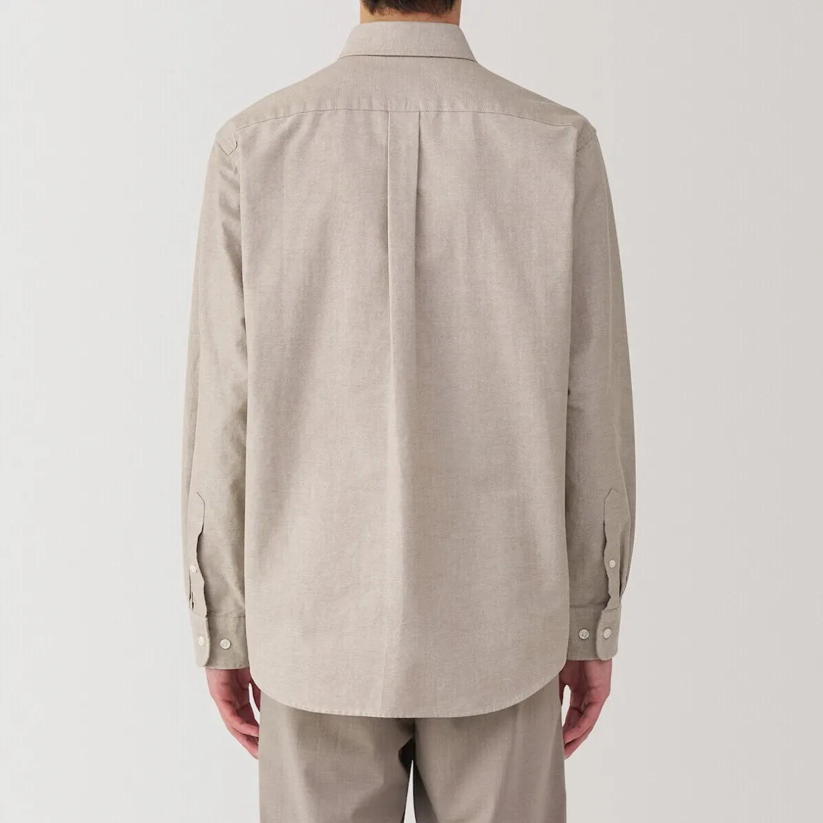 Muji Camisa Oxford con botones y acabado lavado para hombre…