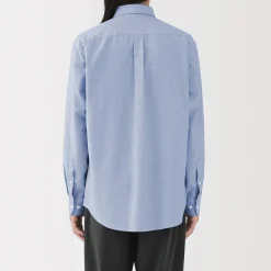 Online Muji Camisa Oxford con botones y acabado lavado para hombre