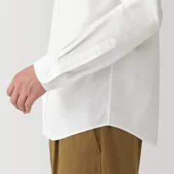 Online Muji Camisa Oxford con botones y acabado lavado para hombre