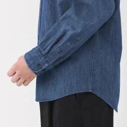 Muji Camisa vaquera para hombre