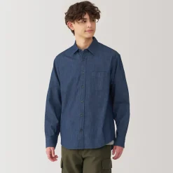 Muji Camisa vaquera para hombre