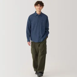 Muji Camisa vaquera para hombre