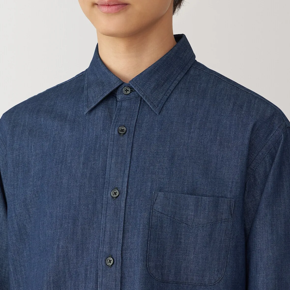 Muji Camisa vaquera para hombre