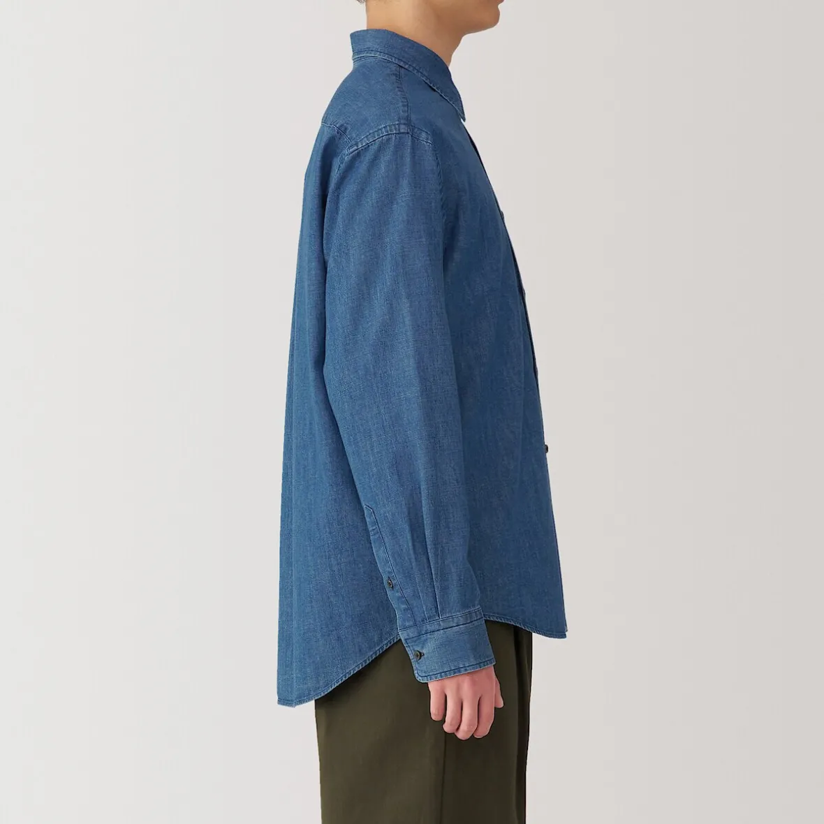 Muji Camisa vaquera para hombre