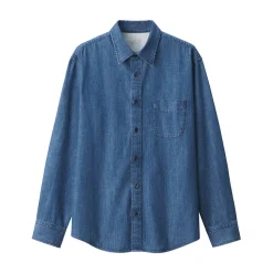 Muji Camisa vaquera para hombre