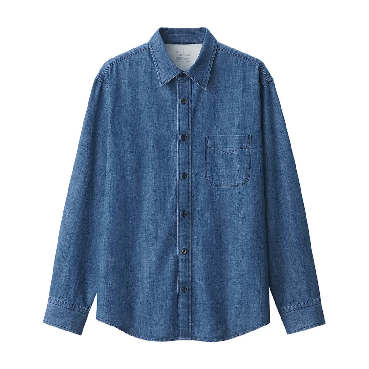 Muji Camisa vaquera para hombre
