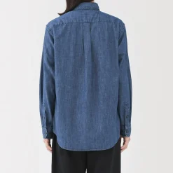 Muji Camisa vaquera para hombre