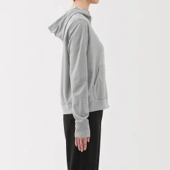 Discount Muji Camiseta con capucha y cremallera Quick Dry para mujer