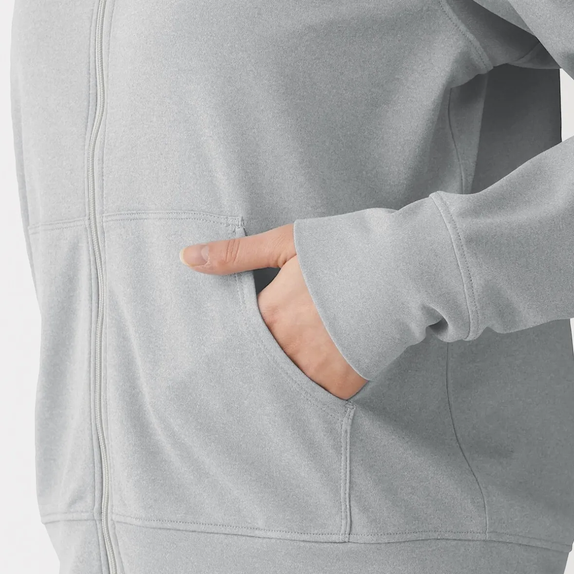 Discount Muji Camiseta con capucha y cremallera Quick Dry para mujer
