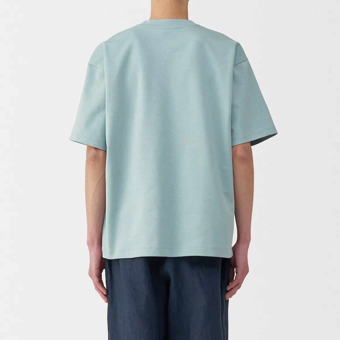 Discount Muji Camiseta Cool Touch Relaxed Fit con bolsillo para hombre.