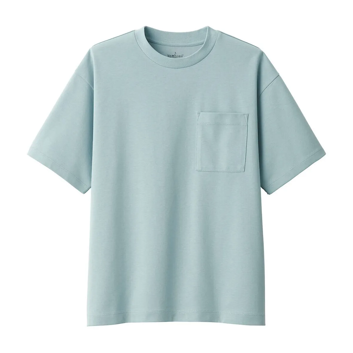 Discount Muji Camiseta Cool Touch Relaxed Fit con bolsillo para hombre.