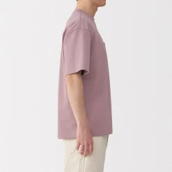 Discount Muji Camiseta Cool Touch Relaxed Fit con bolsillo para hombre.