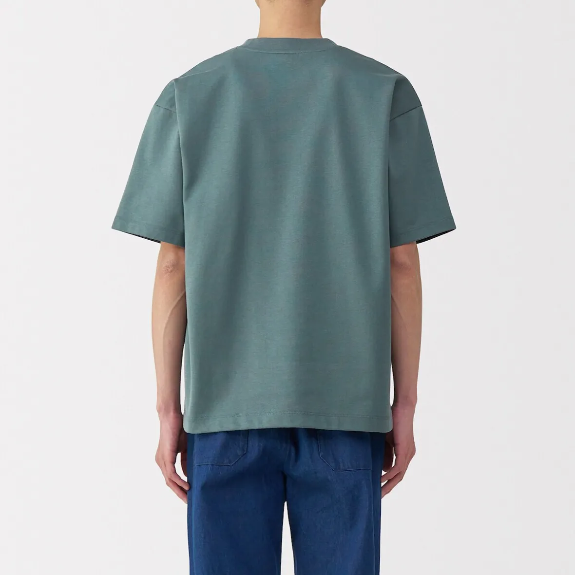 Discount Muji Camiseta Cool Touch Relaxed Fit con bolsillo para hombre.