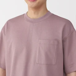 Discount Muji Camiseta Cool Touch Relaxed Fit con bolsillo para hombre.