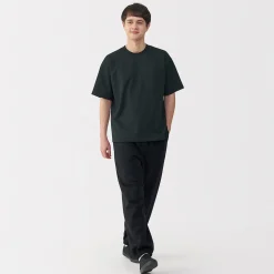 Hot Muji Camiseta Cool Touch Relaxed Fit con bolsillo para hombre