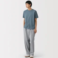 New Muji Camiseta de algodón de manga corta y cuello redondo