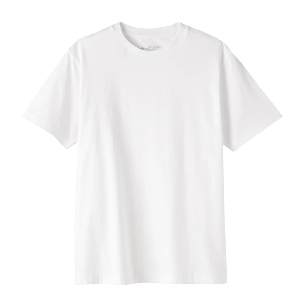 New Muji Camiseta de algodón de manga corta y cuello redondo