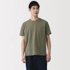 New Muji Camiseta de algodón de manga corta y cuello redondo