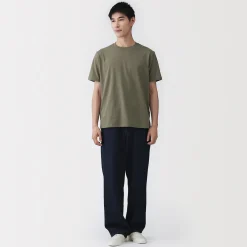 New Muji Camiseta de algodón de manga corta y cuello redondo