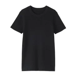 New Muji Camiseta de algodón orgánico de alta torsión para mujer