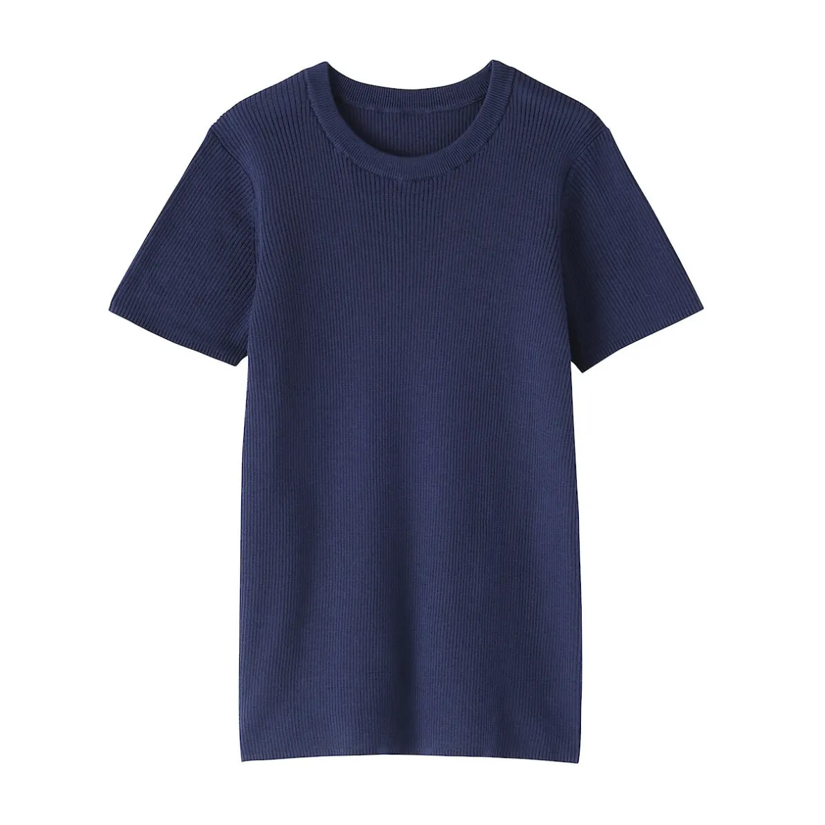New Muji Camiseta de algodón orgánico de alta torsión para mujer