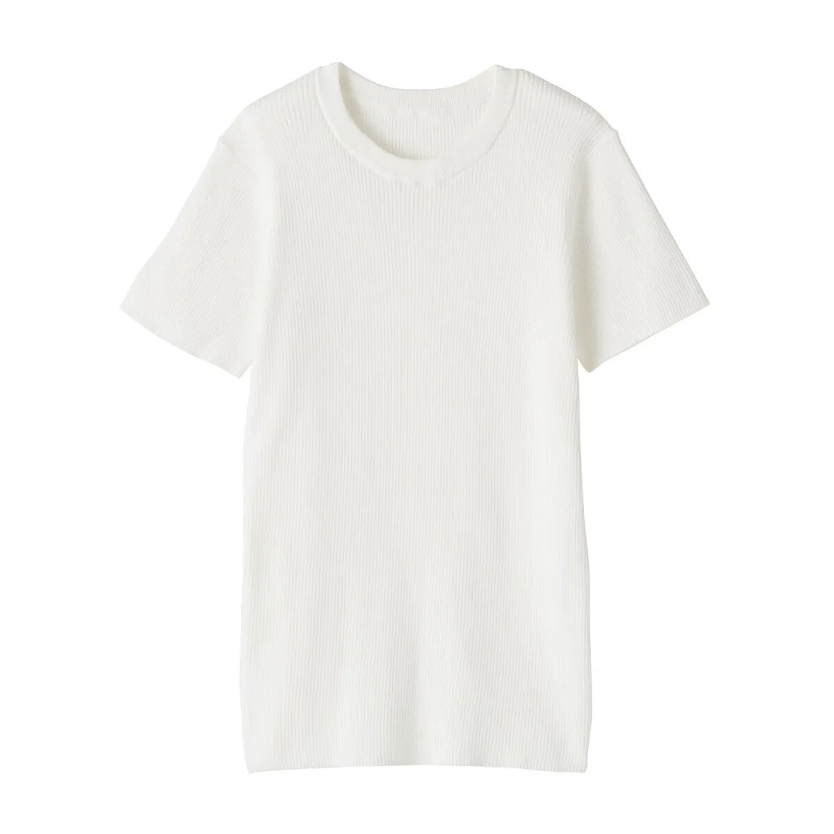 New Muji Camiseta de algodón orgánico de alta torsión para mujer