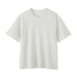 Clearance Muji Camiseta de algodón orgánico con tejido de punto de bucle para hombre