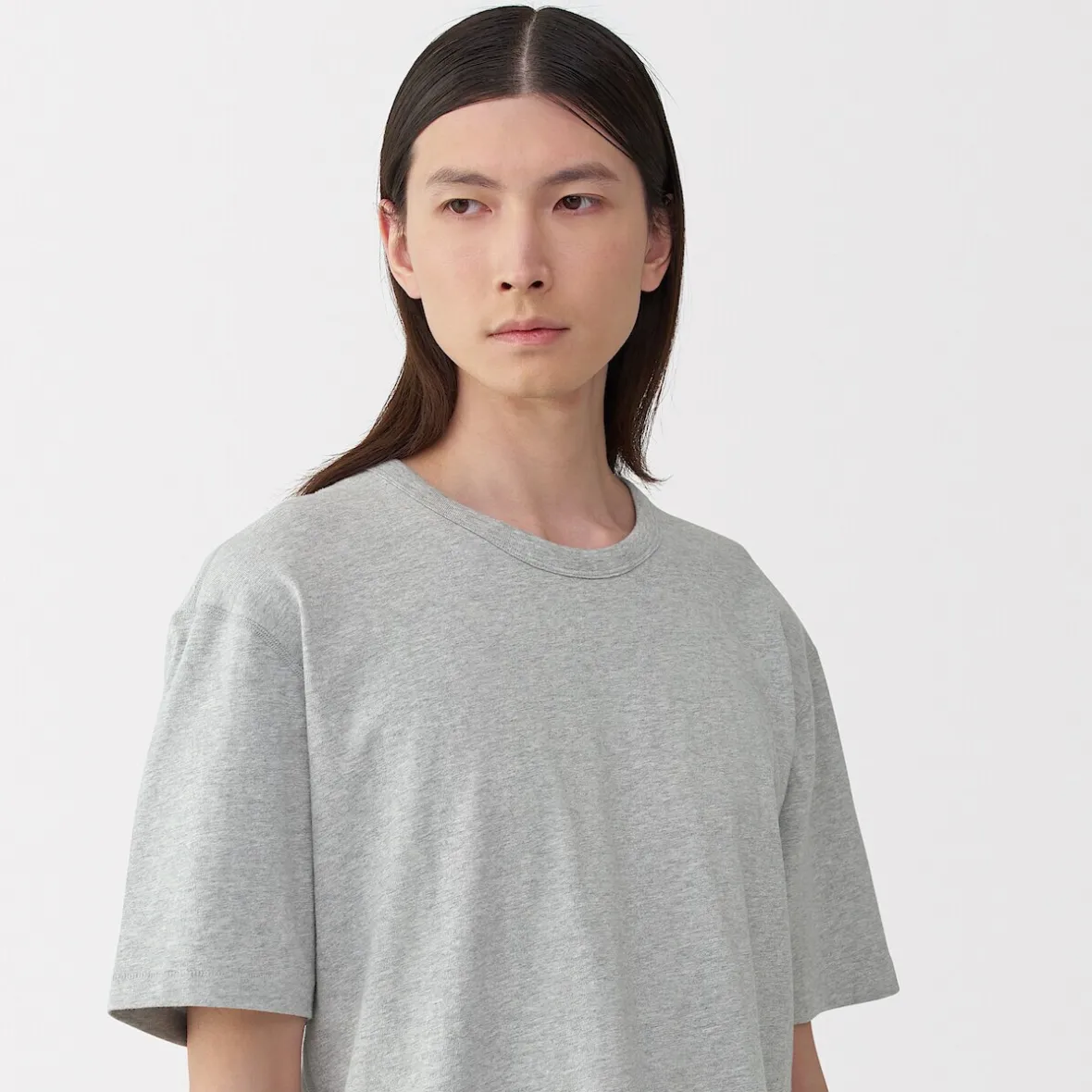 Muji Camiseta de algodón orgánico para hombre