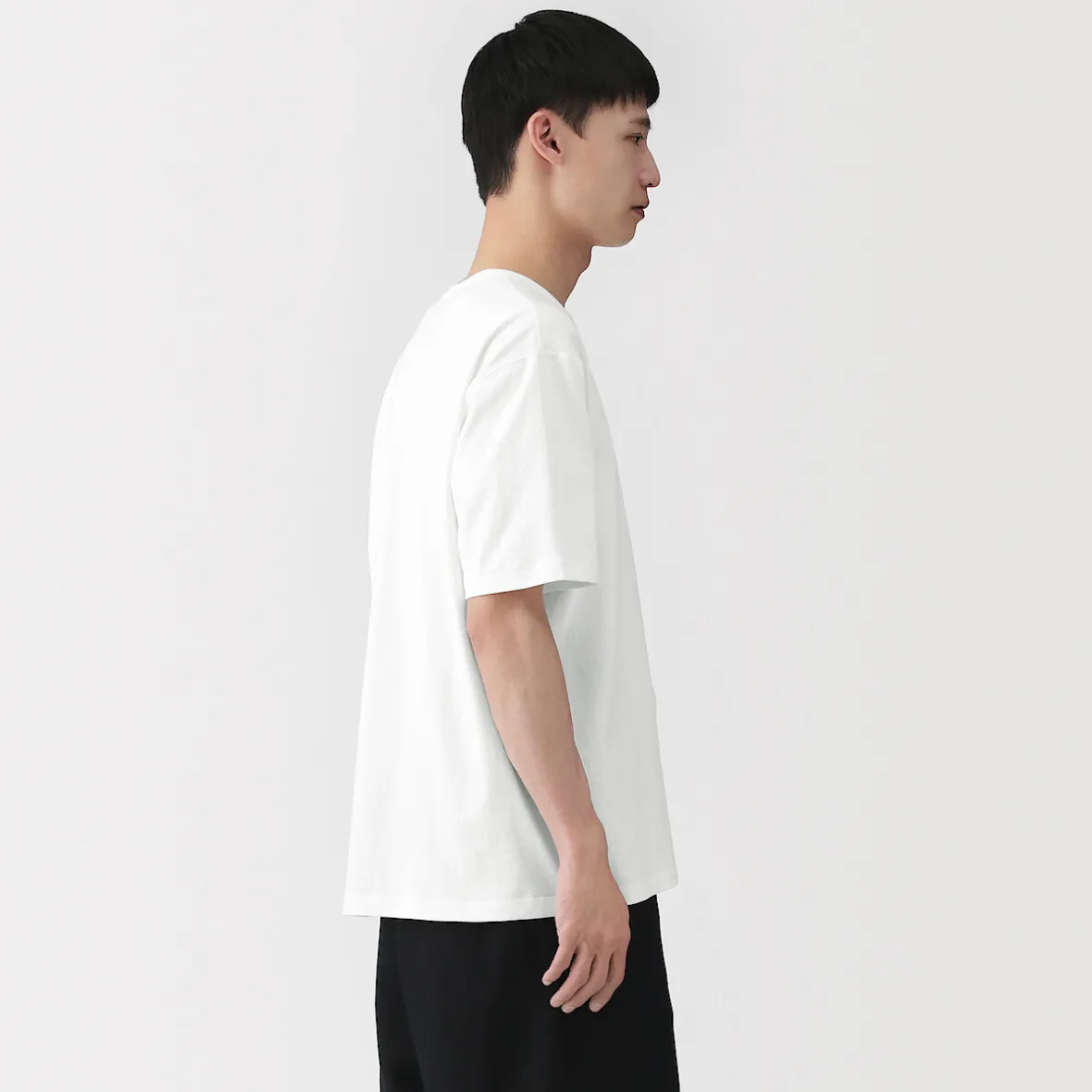 Muji Camiseta de algodón orgánico para hombre