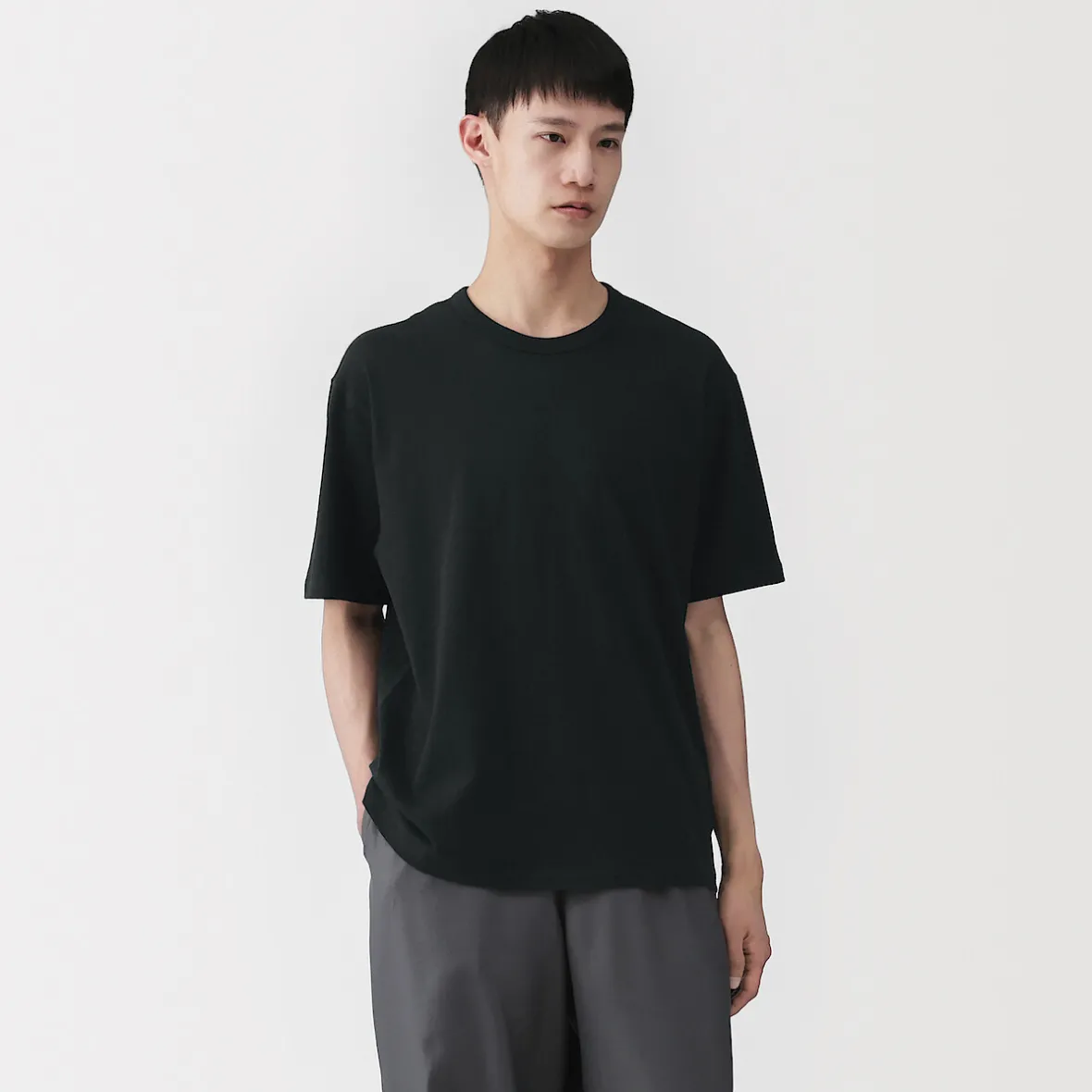 Muji Camiseta de algodón orgánico para hombre