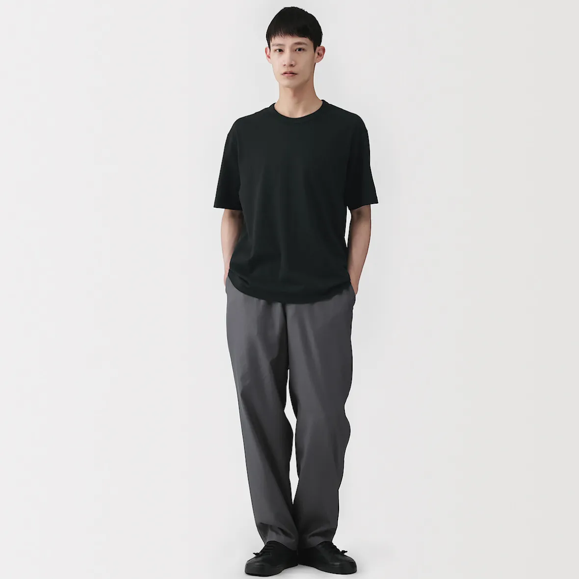 Muji Camiseta de algodón orgánico para hombre