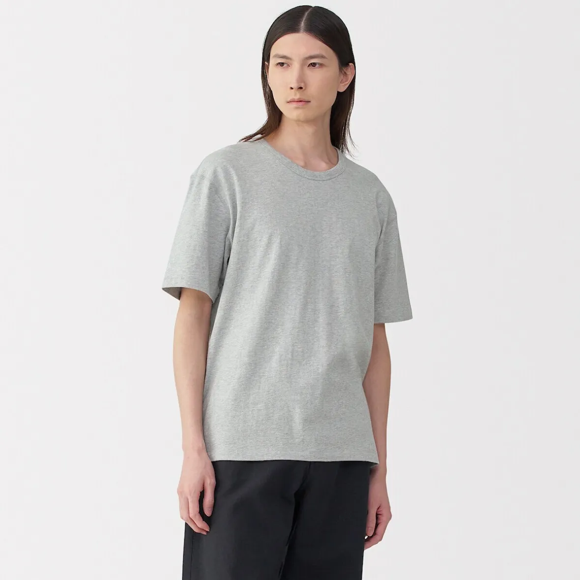 Muji Camiseta de algodón orgánico para hombre