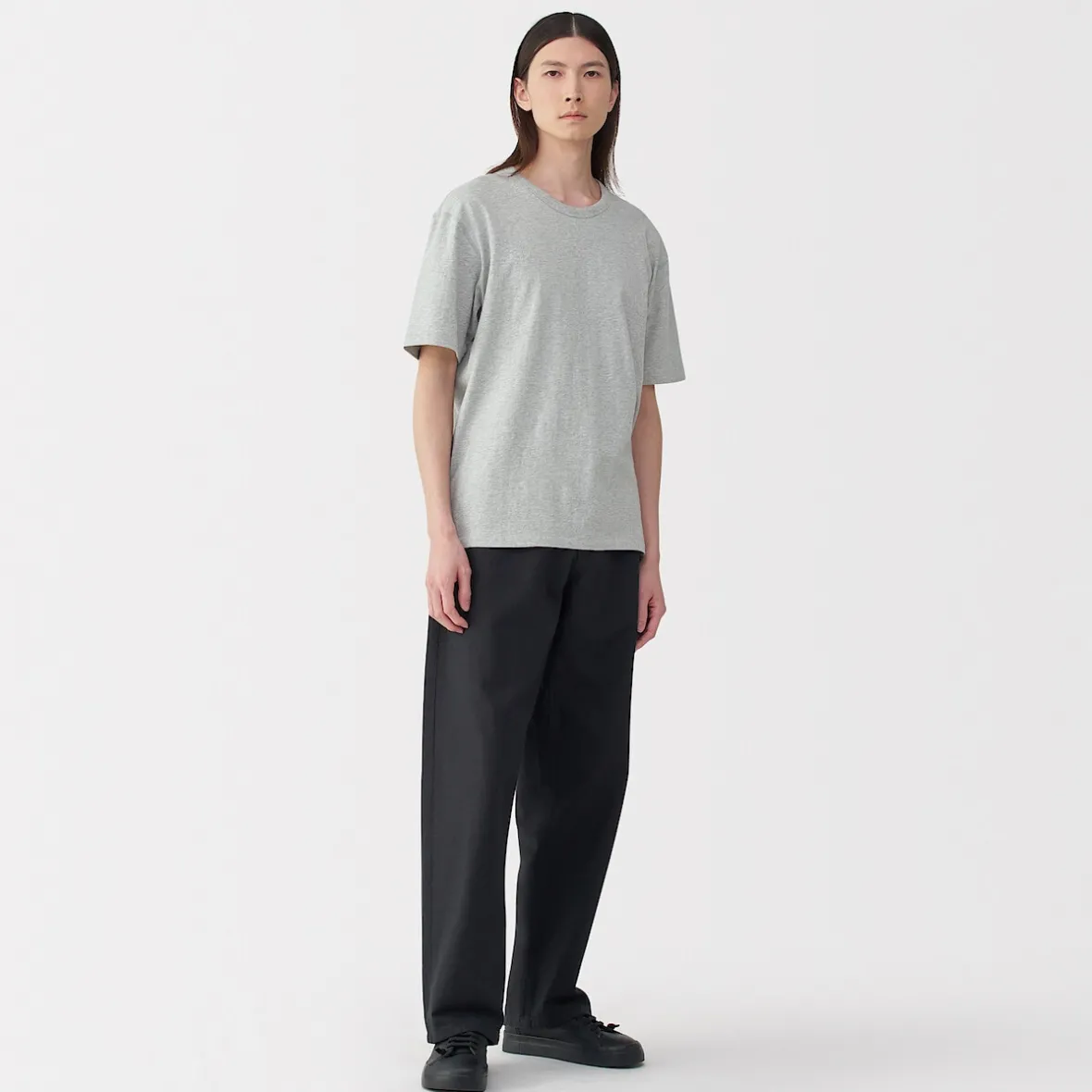 Muji Camiseta de algodón orgánico para hombre