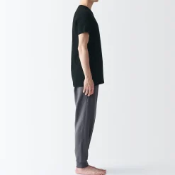 Online Muji Camiseta de algodón sin costuras laterales con cuello redondo - pack de 2, para hombre