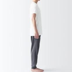 Online Muji Camiseta de algodón sin costuras laterales con cuello redondo - pack de 2, para hombre