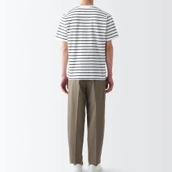 Best Muji Camiseta de cuello redondo de jersey