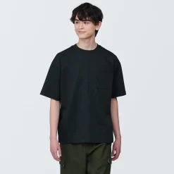 Online Muji Camiseta de hombre Cool Touch Relaxed Fit con bolsillo…