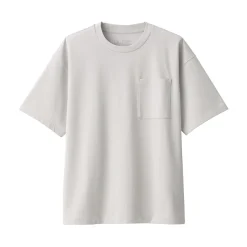 Online Muji Camiseta de hombre Cool Touch Relaxed Fit con bolsillo…
