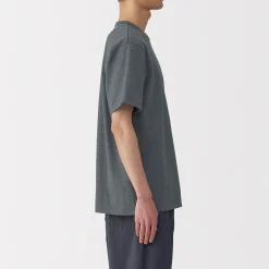 Muji Camiseta de jersey grueso para hombre