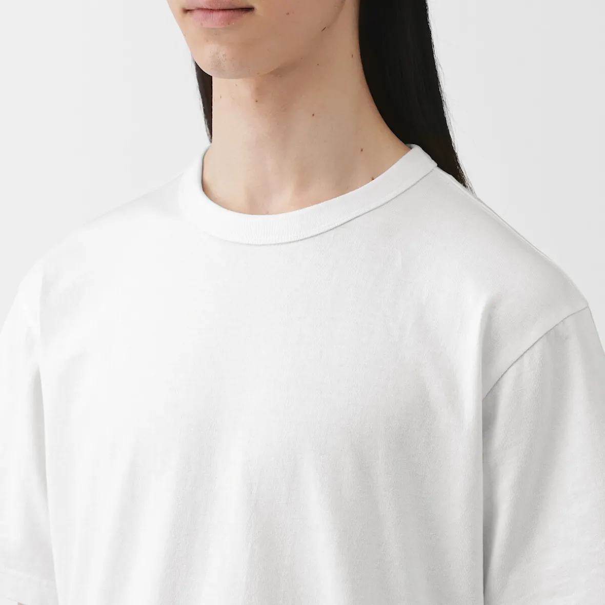 Muji Camiseta de jersey grueso para hombre